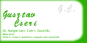 gusztav cseri business card