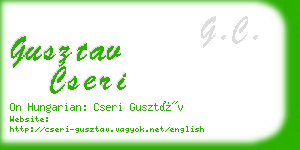 gusztav cseri business card